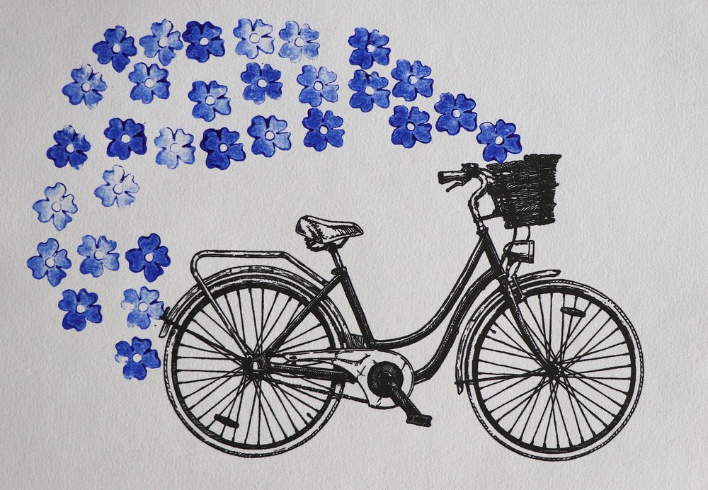 気まぐれな自転車の花々 作： 