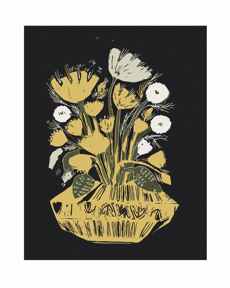 素朴な黄金色の花 作： 