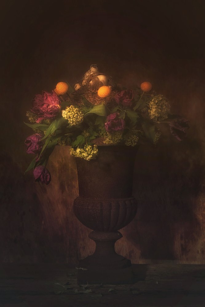 豪華な花の静物画 作： 