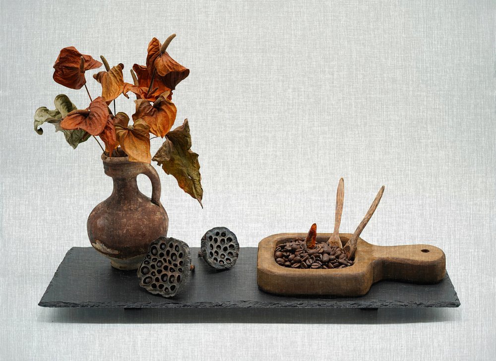 素朴なコーヒーの静物画 作： 