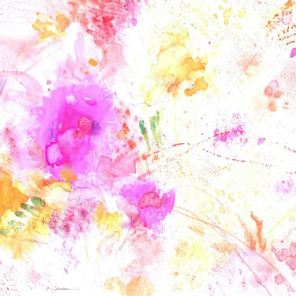 鮮やかな抽象的な花々 作： 