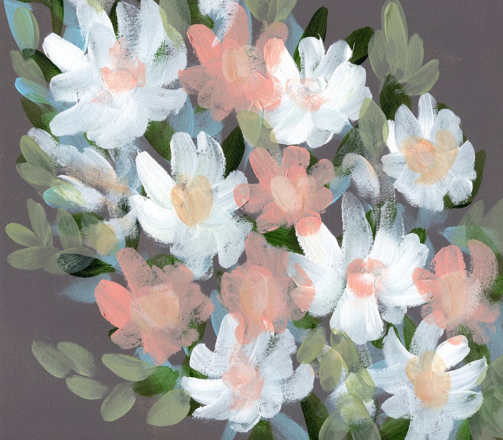 落ち着いた色調の花束 作： 