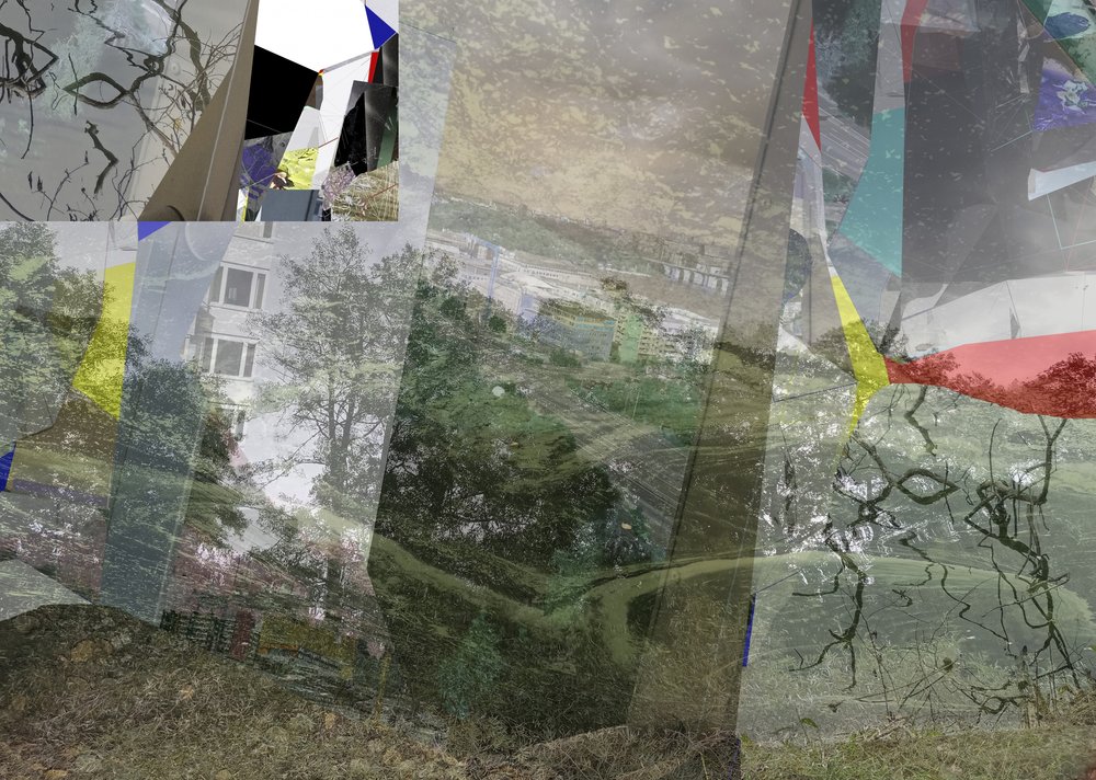 シュールな重層的な都市景観 作： 