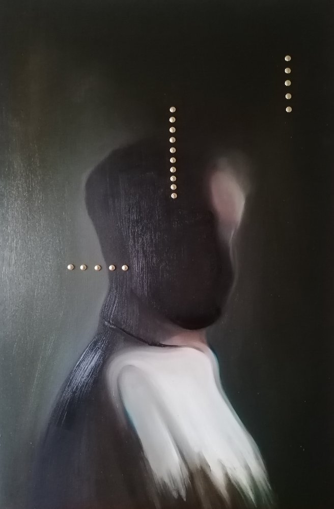 暗い抽象的人物像 作： 