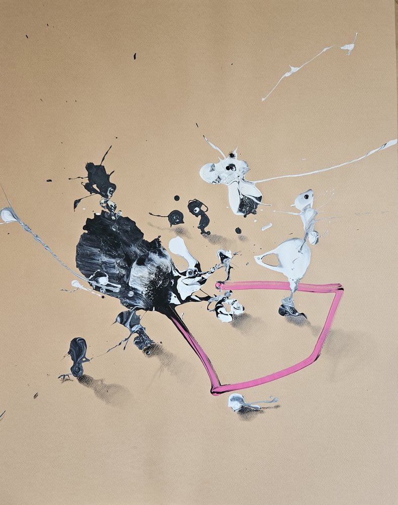 躍動的な絵の具の飛沫 作： 