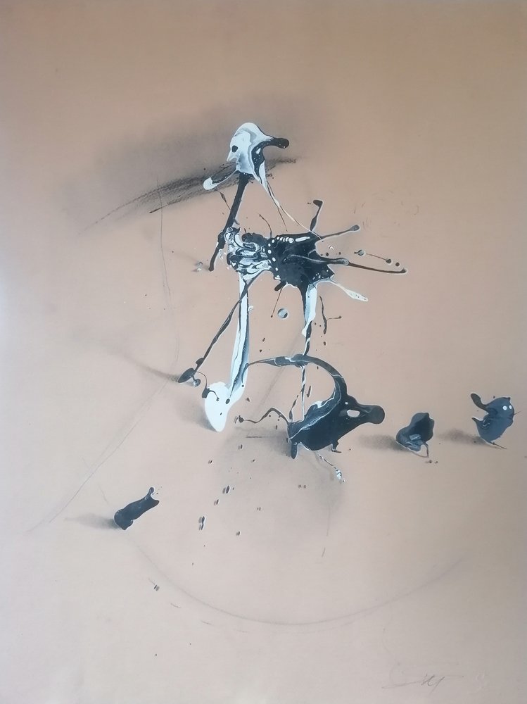 動的な絵の具の飛沫 作： 
