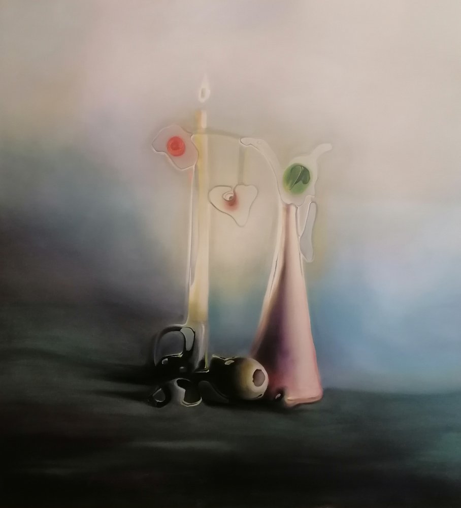 幻想的なろうそくの静物画 作： 