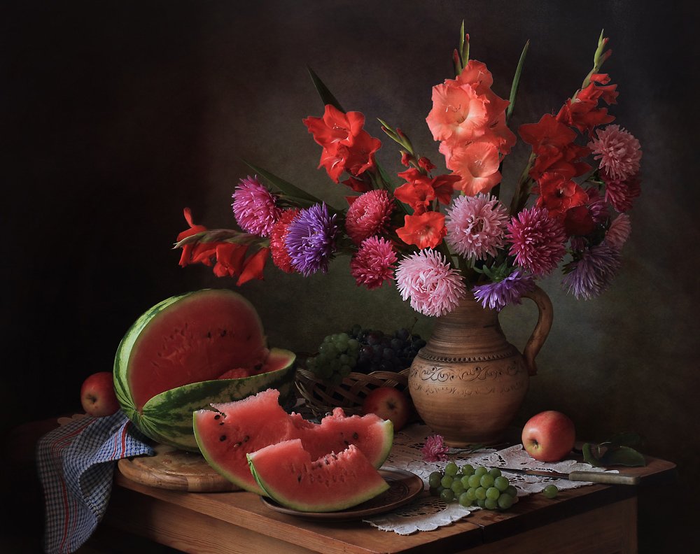 夏の収穫の静物画 作： 
