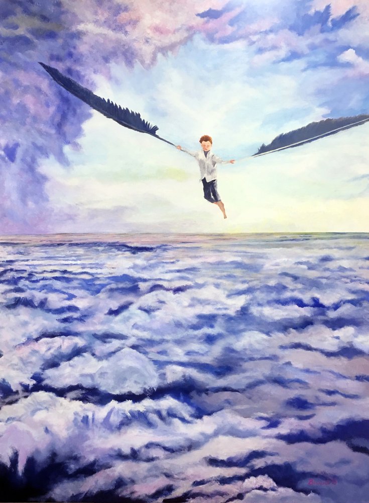雲の上を飛ぶ少年 作： 