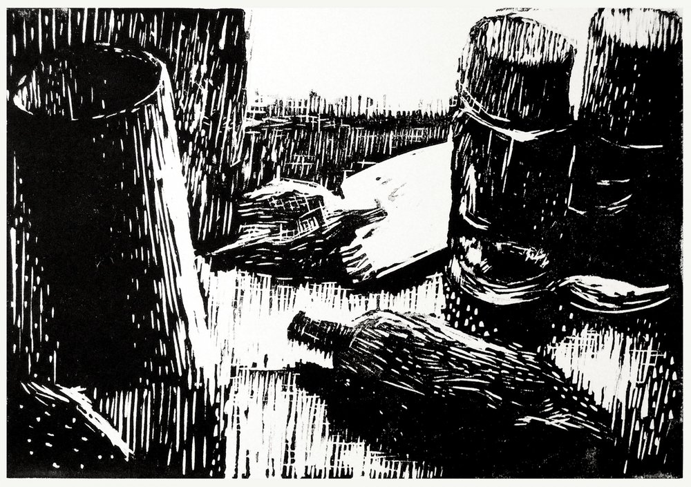 黒と白のボトル 作： 