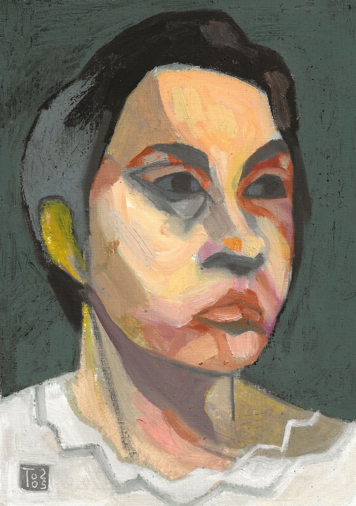 表情豊かな女性の肖像画 作： 