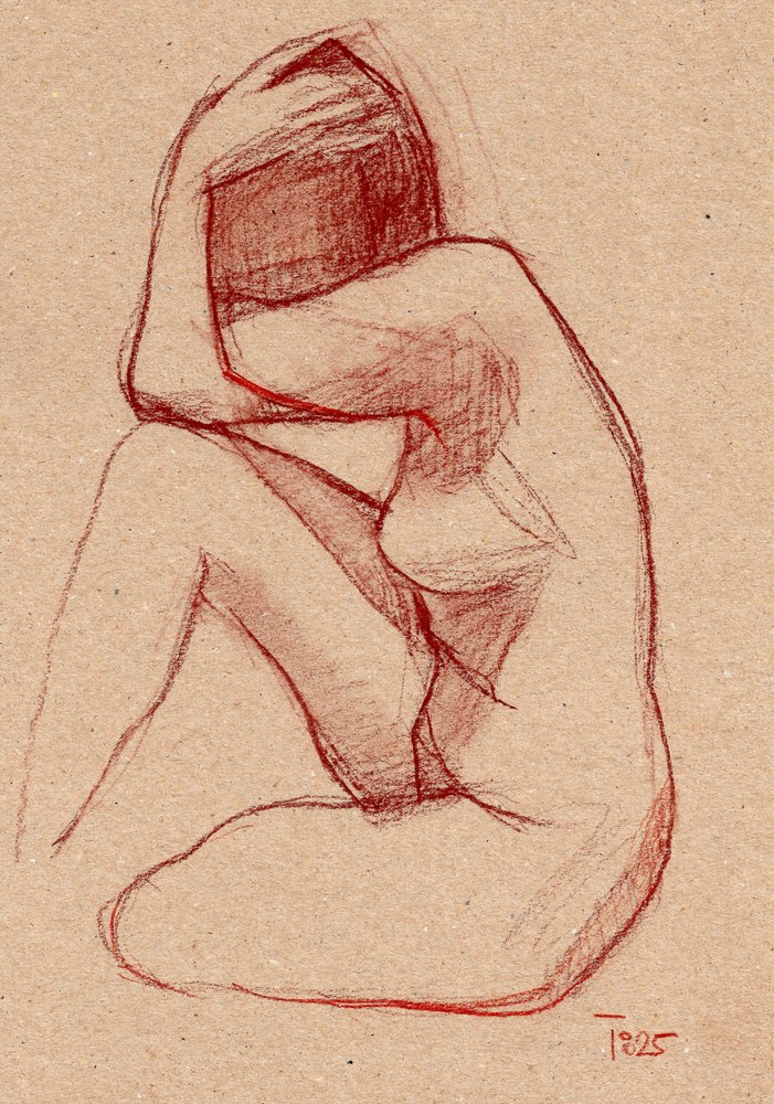 物思いにふける裸体の習作 作： 