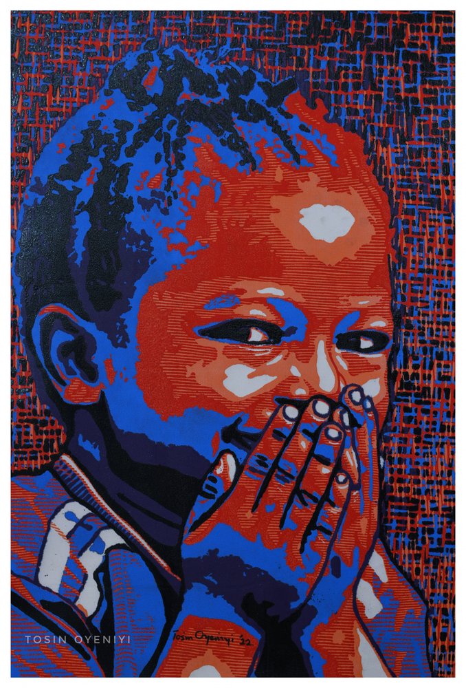 「笑う少年」の肖像画 作： 