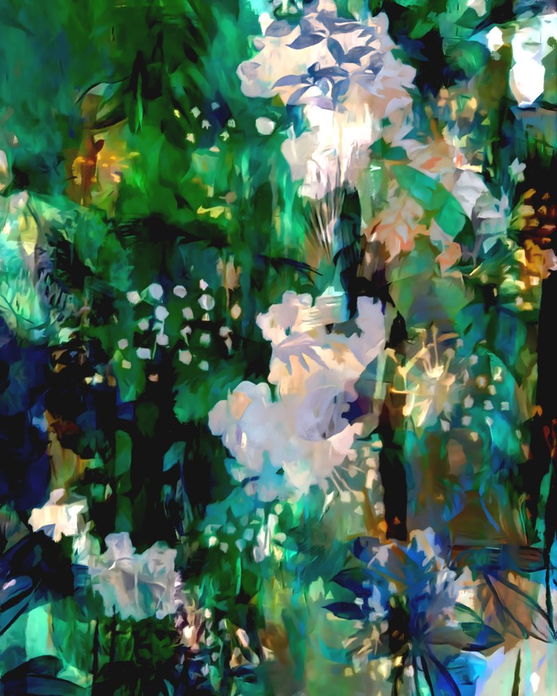 豊潤な花の抽象画 作： 
