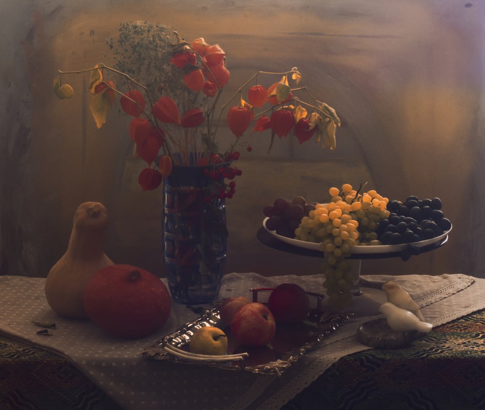 秋の果物の静物画 作： 
