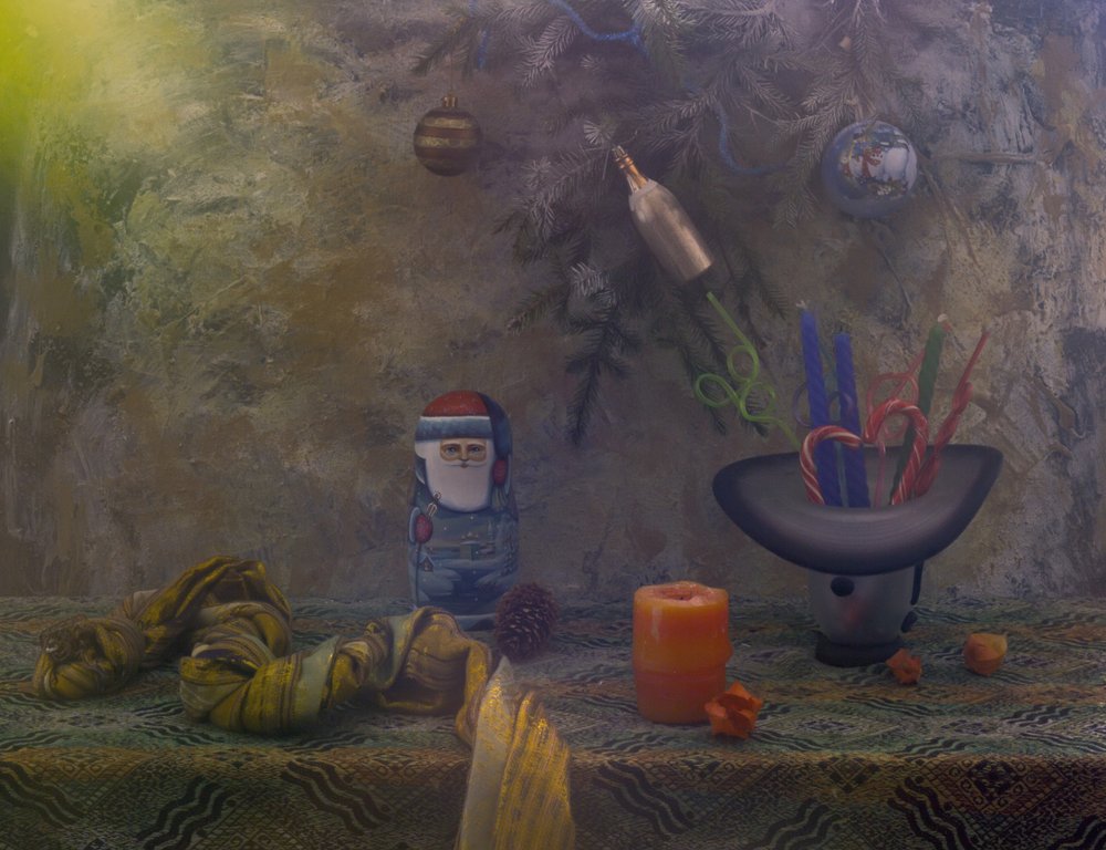 ほっこりとしたクリスマスの静物画 作： 