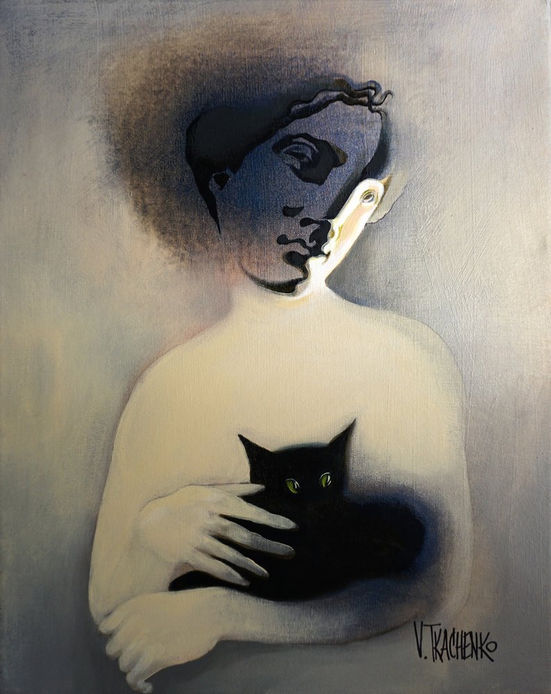 謎めいた存在、黒猫 作： 