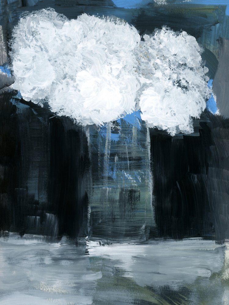 抽象的な雲の風景の反射 作： 
