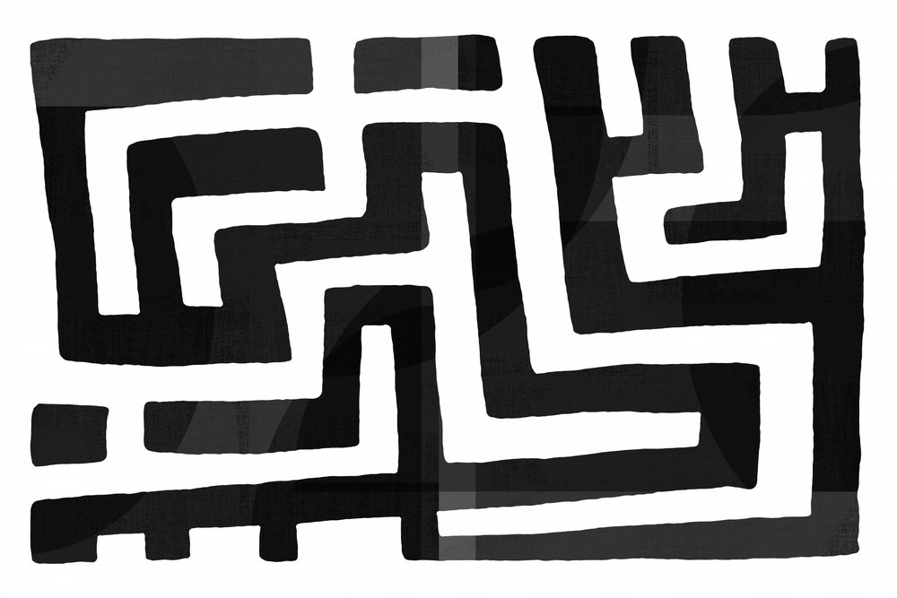 抽象的な迷路模様 作： 