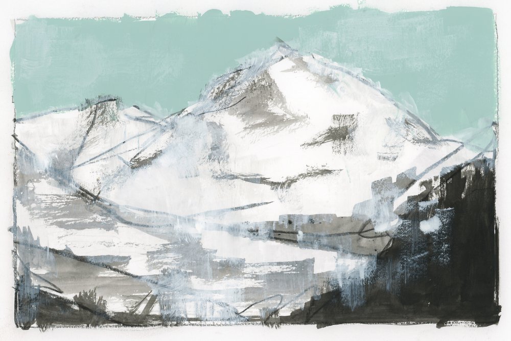 抽象的な山々の峰 作： 