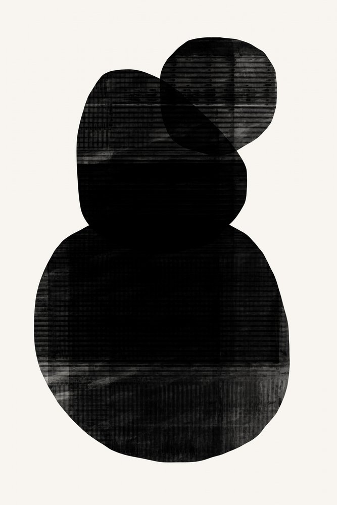 黒い抽象的な形 作： 