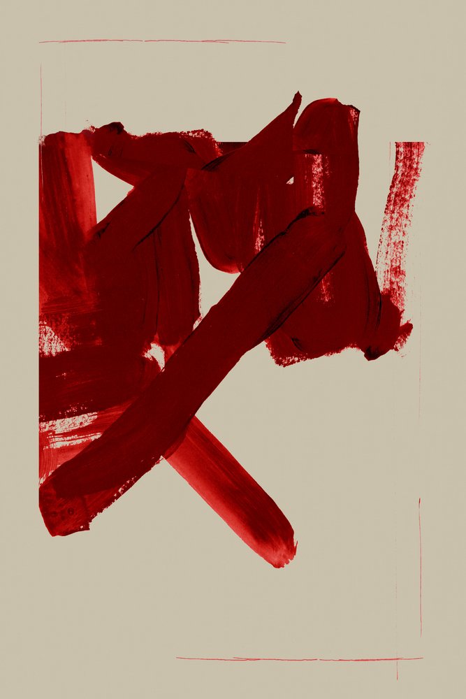 太い赤い線 作： 