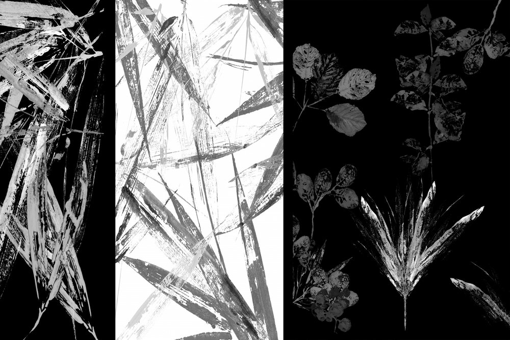 植物をモチーフにした筆致の造形 作： 