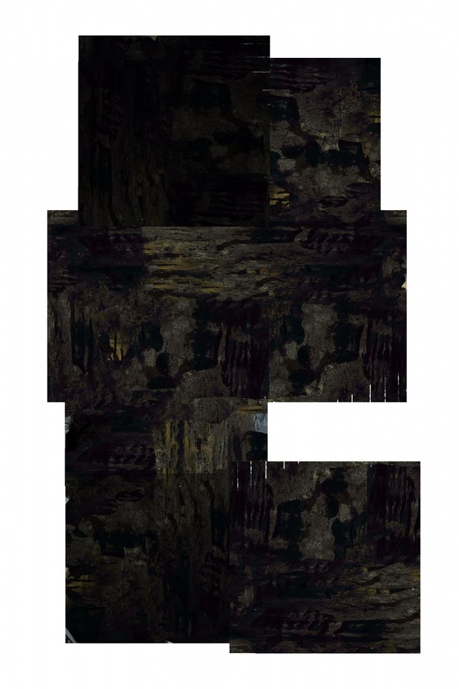 ダークゴールドの抽象画 作： 