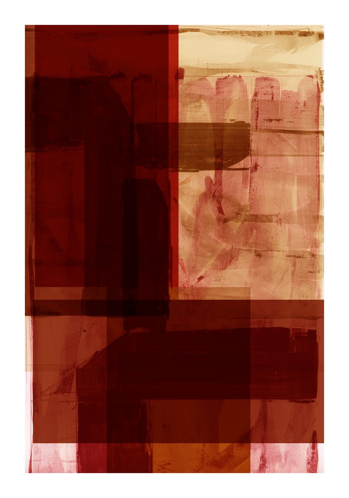 深紅の抽象画 作： 