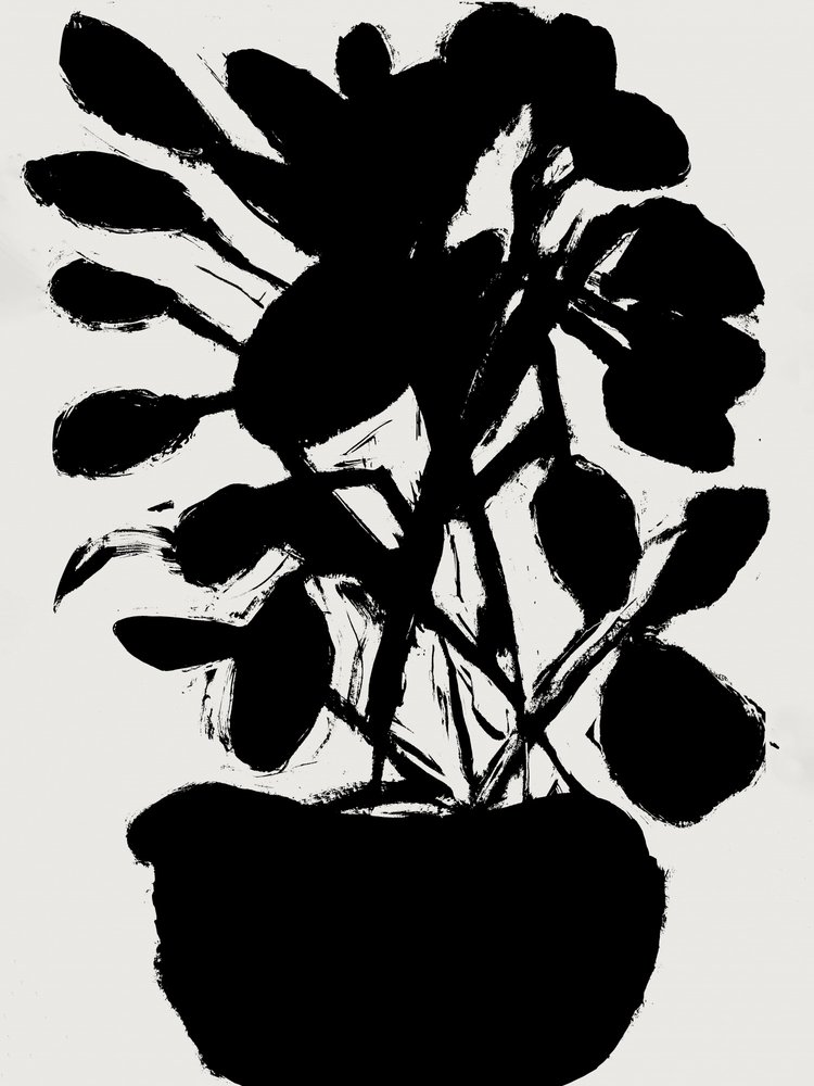 ミニマルな鉢植え 作： 