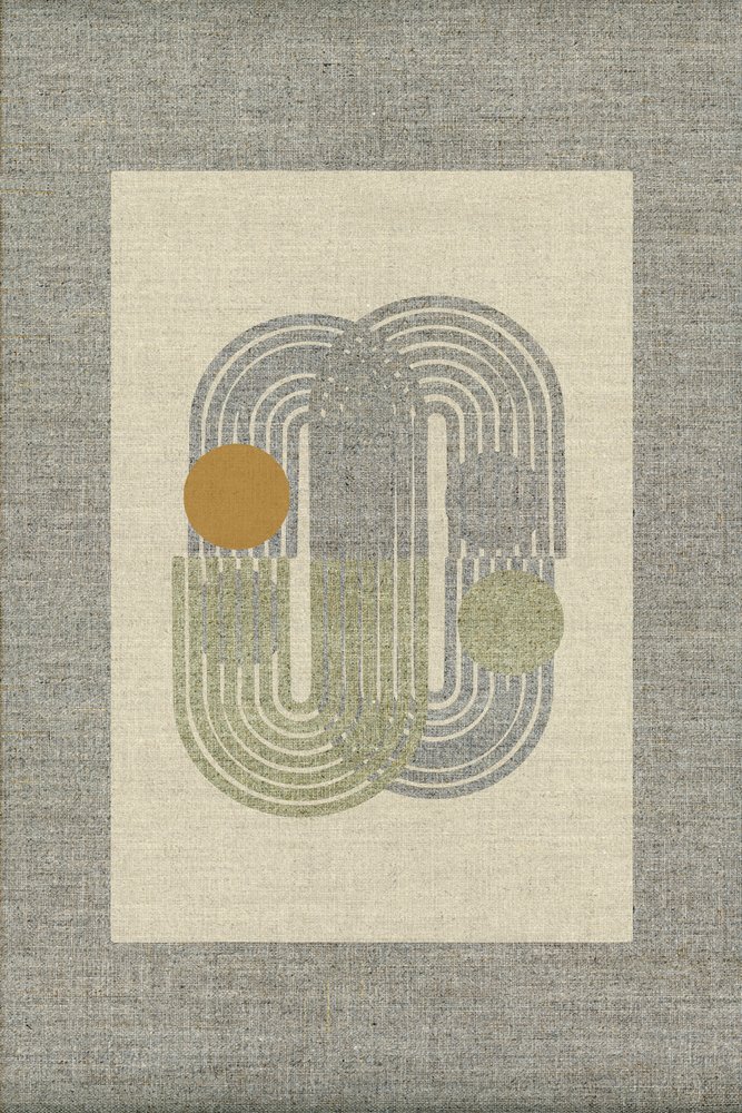 落ち着いた色合いの幾何学模様アーチ 作： 