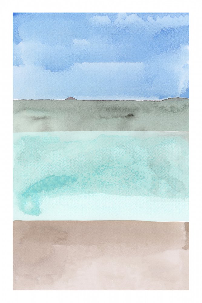 穏やかな空、海、砂 作： 