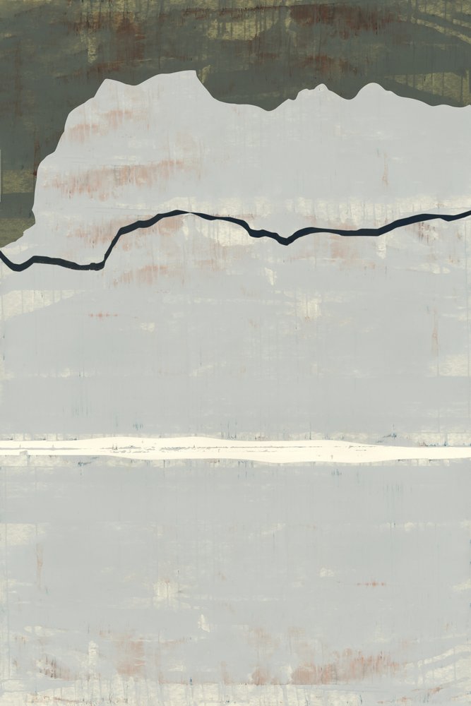 静謐な山 抽象画 作： 
