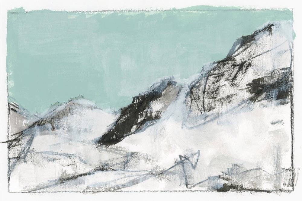 雪山の抽象画 作： 