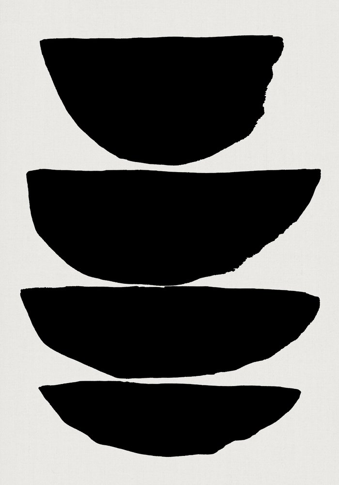 積み重なった黒い形 作： 