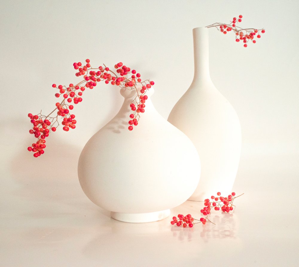 エレガントなベリーの花瓶 作： 