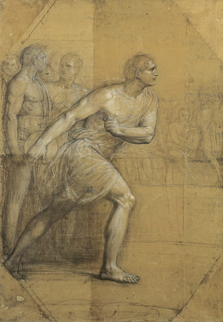 アンドレア・アピアーニの「円盤投げ」（ドローイング