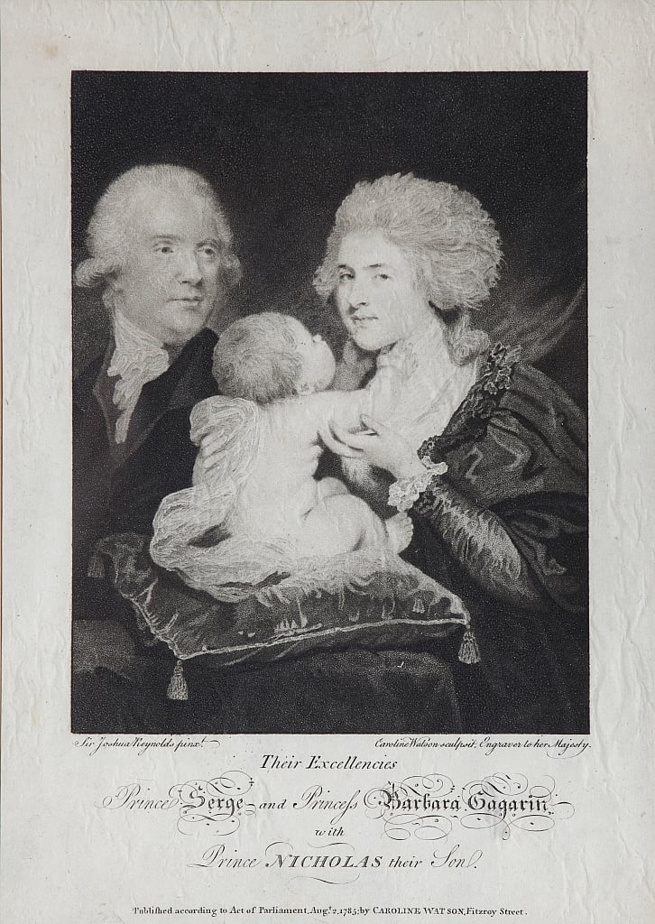 セルゲイ伯爵セルゲイエヴィッチガガーリン17451798とヴァルヴァーラニコラエフナガガリーナ伯爵1の肖像