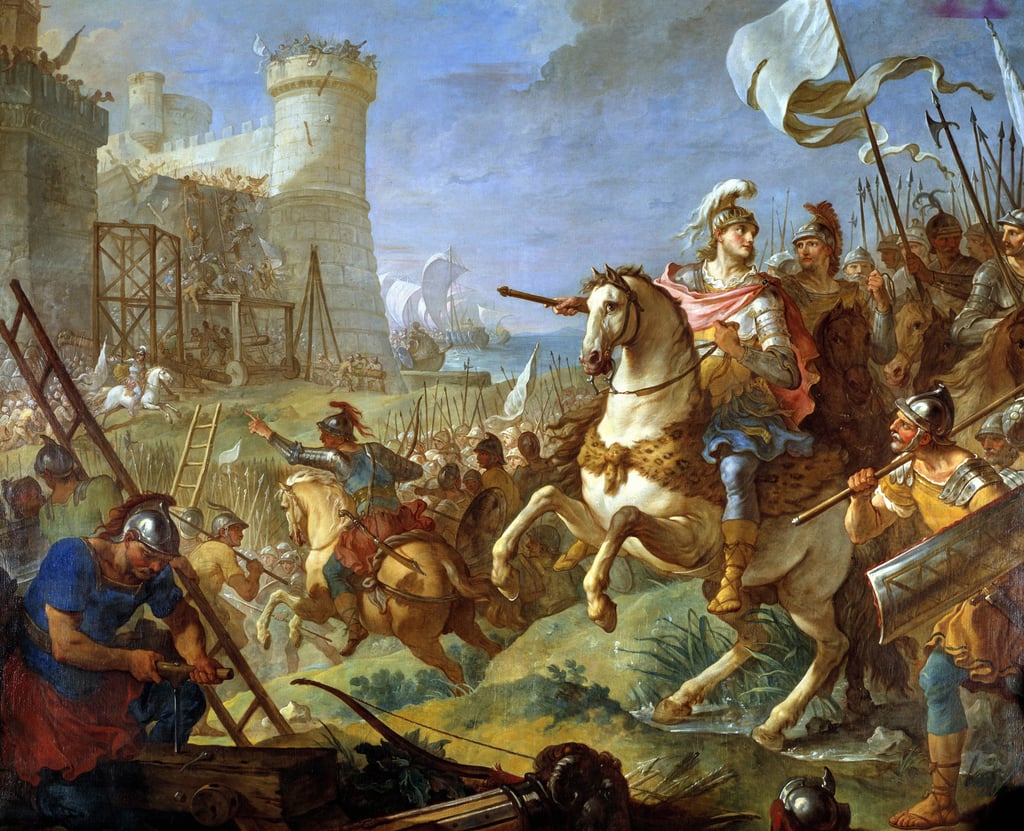 西ゴート族の王テオドリック2世によるアルルの街の包囲戦 絵画：シャルル・ジョセフ・ナトワール（Charles Joseph Natoire                                    アート作品の設定をする