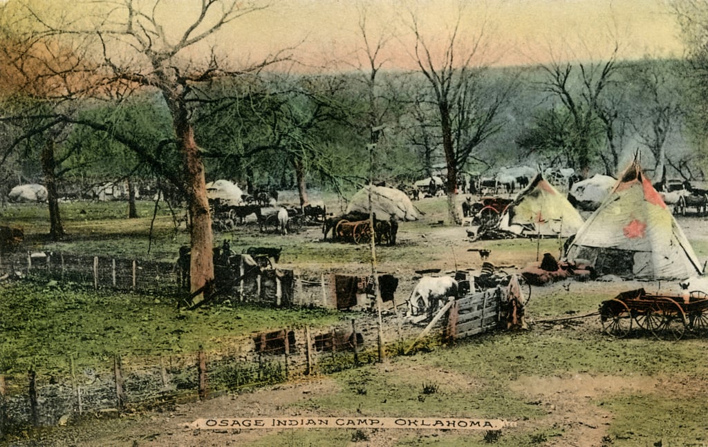 オーセージインディアンキャンプ、オクラホマ