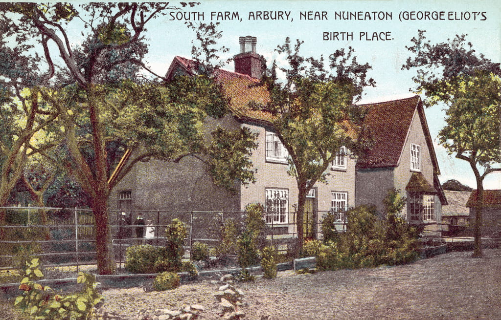 ジョージ・エリオットの生家、ナニートン近郊のアーベリーにあるサウス・ファーム（カラー写真）