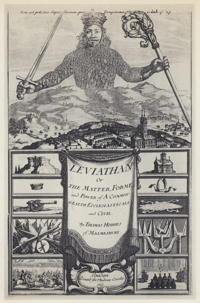 T. ホッブズ『リヴァイアサン』 A. クルック 1651年（モノクロ写真