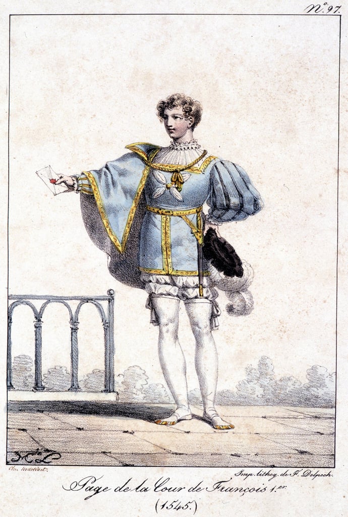 1545年頃のフランソワ1世の宮廷での1ページのエングレーヴィング。