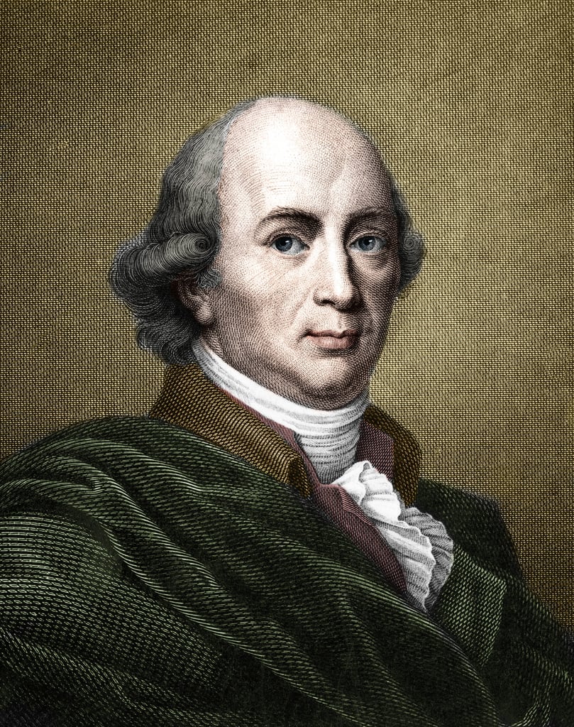 ヨハン・ゴットフリート・ヘルダー（1744-1803）の肖像ドイツの哲学者および作家。 （後の着色）                                    アート作品の設定をする