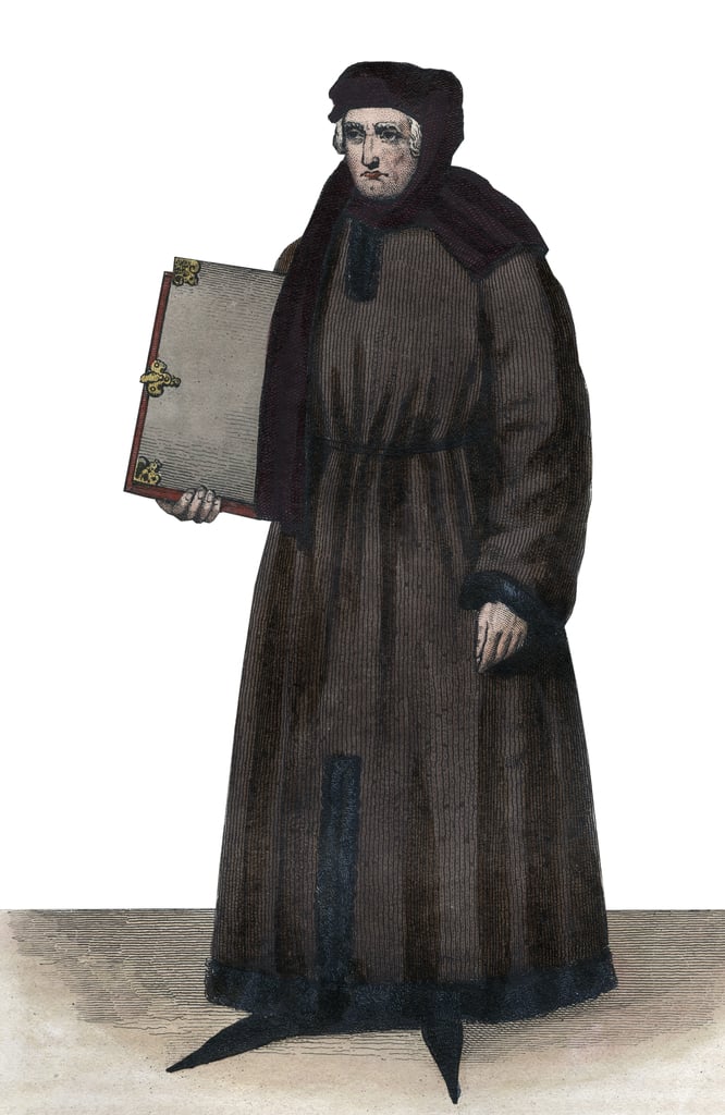 ジョン・フロワサール（1337-1404）の肖像、中世フランスのフランスの年代記。                                    アート作品の設定をする