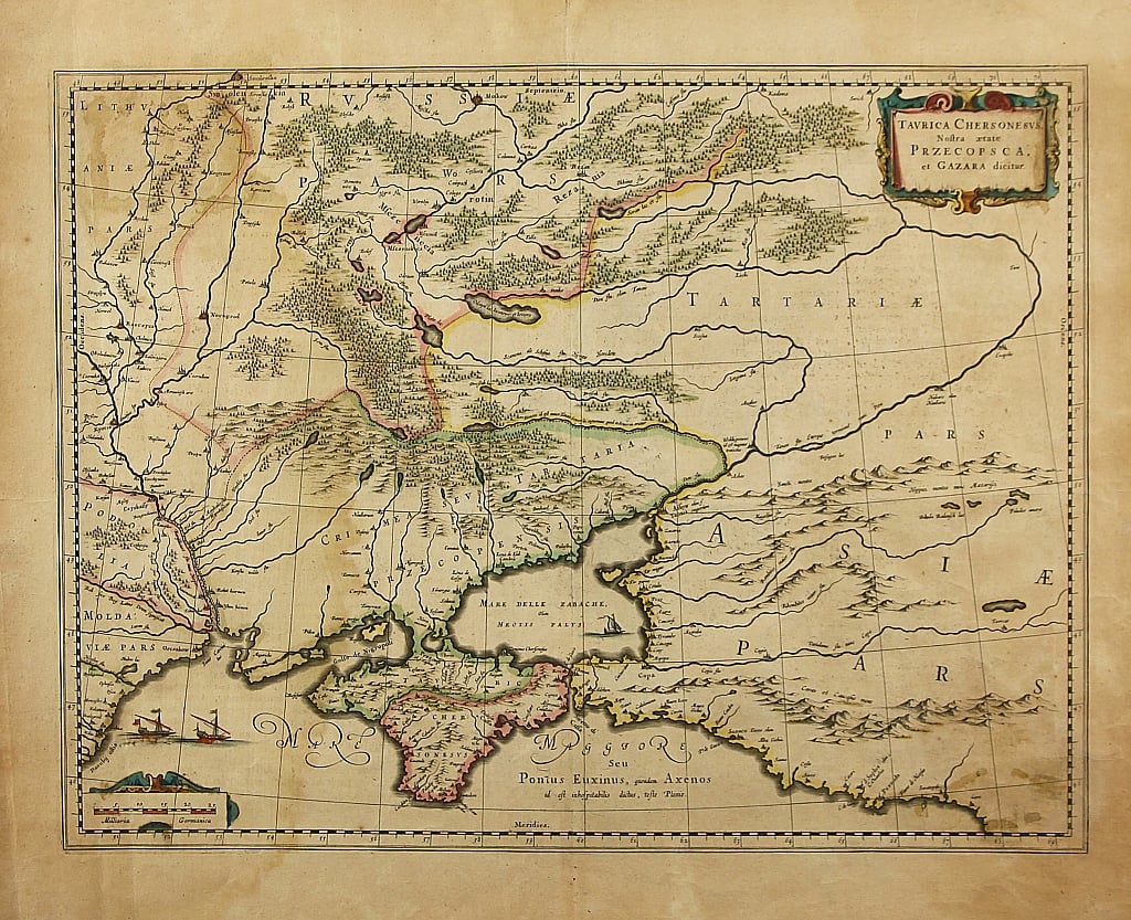 タウリカケルソネソス。クリミアの地図、1595                                    アート作品の設定をする