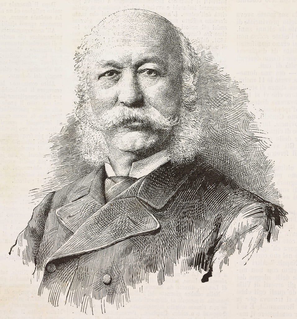 イタリアの愛国者で政治家のジローラモ・カンテッリ（18151884）の肖像、バローニとガルデッリの写真からのエングレーヴィング、『L