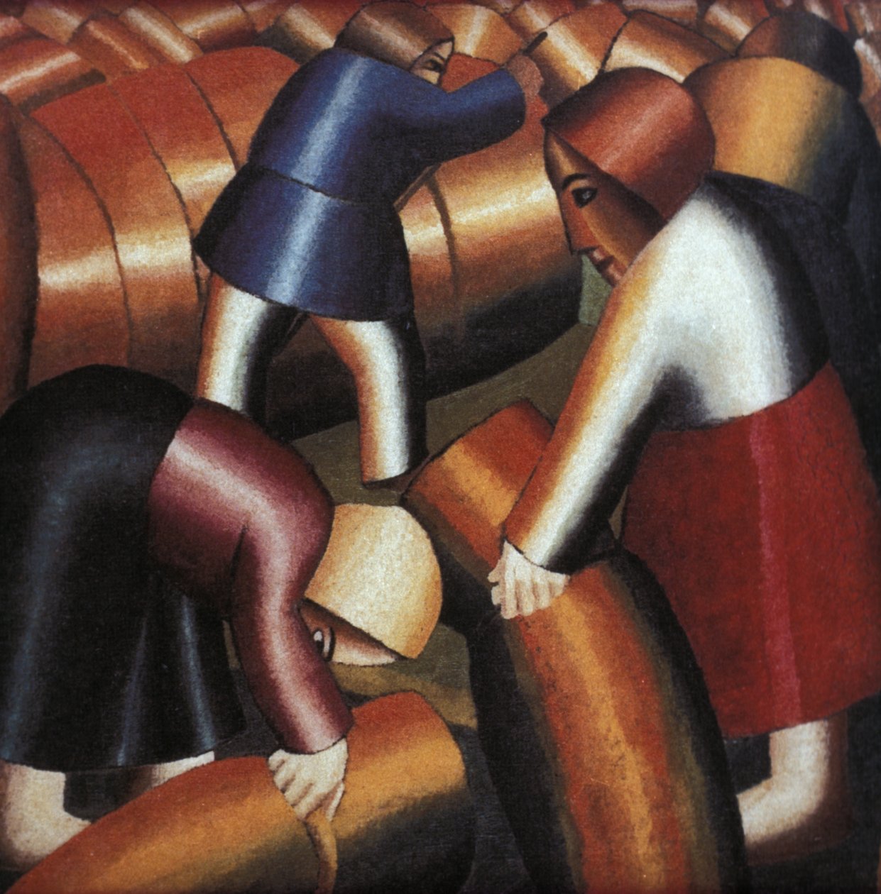干し草作り（1928）マレーヴィチによる絵画。 作： 不明