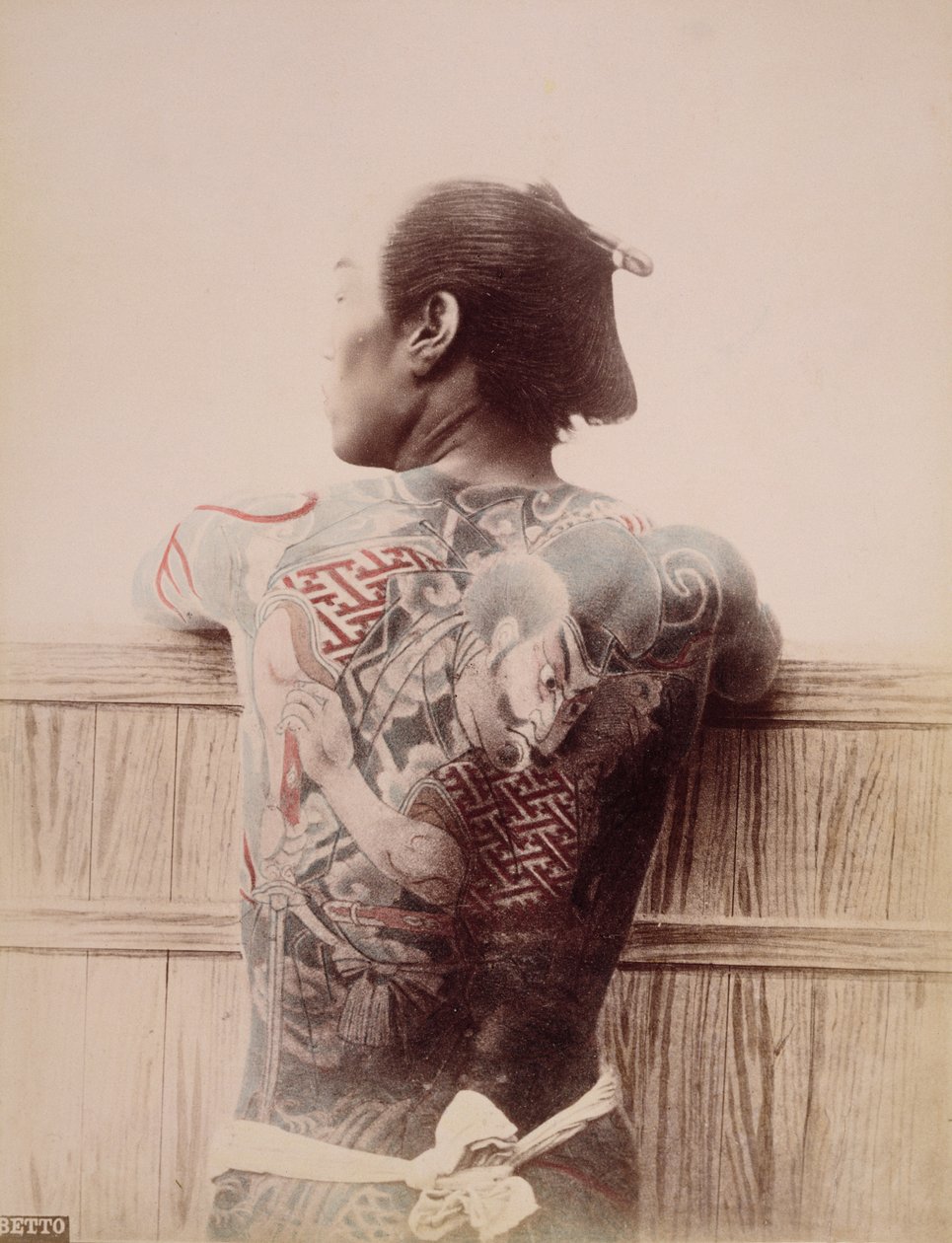 日本の新郎のタトゥー、1880年頃 作： 不明