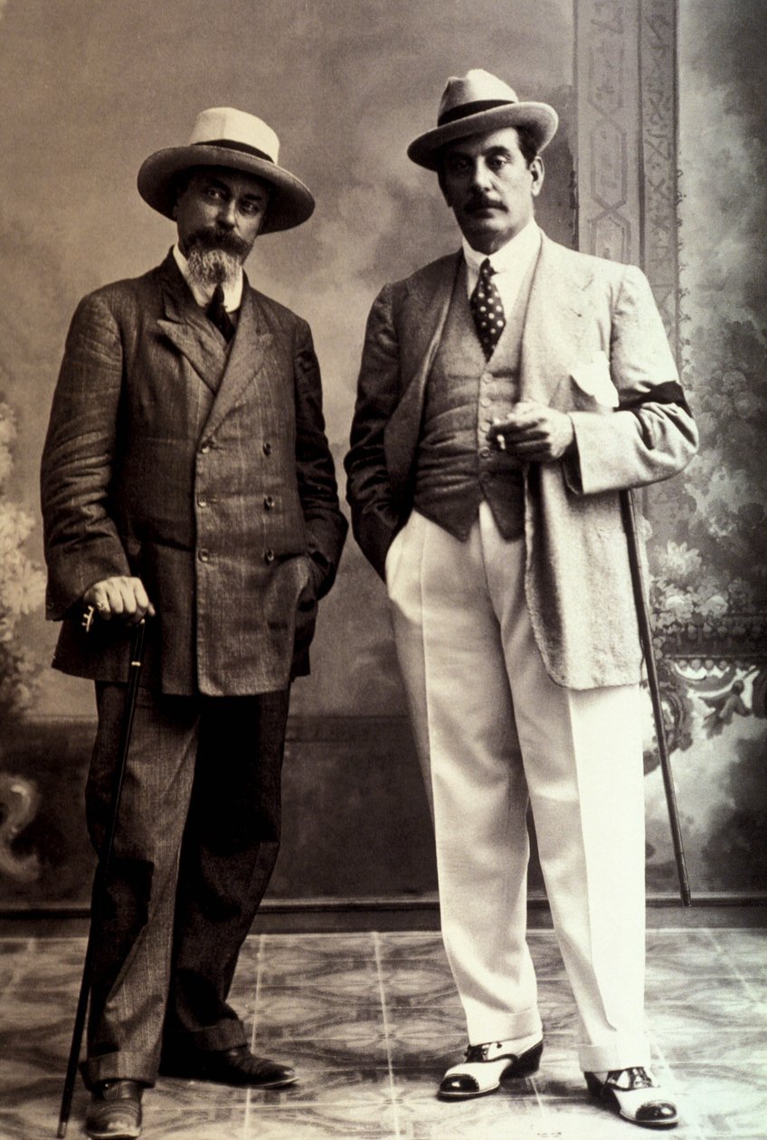 ジャコモプッチーニ（1858-1924）とルイージイリカ 作： 不明
